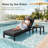 4-Piece Outdoor Aluminum Chaise Lounge Set with Adjustable Backrests, Side Tables and Cushions-102592795