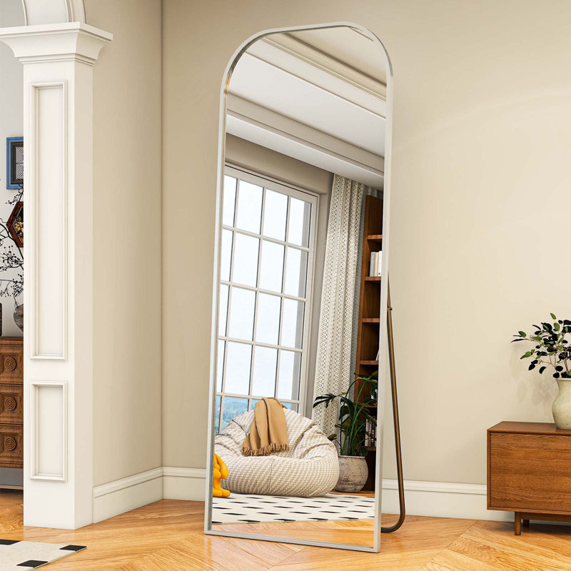 Miroir rectangulaire en aluminium, Argenté