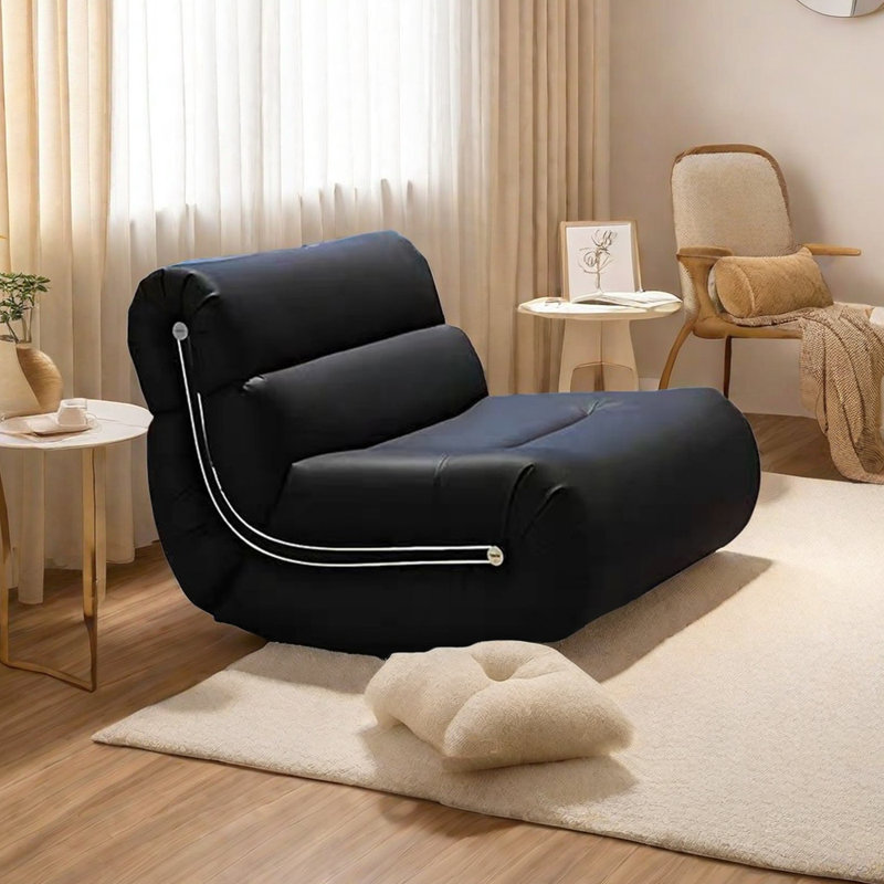 Chaise berçante ergonomique et décontractée., Noir