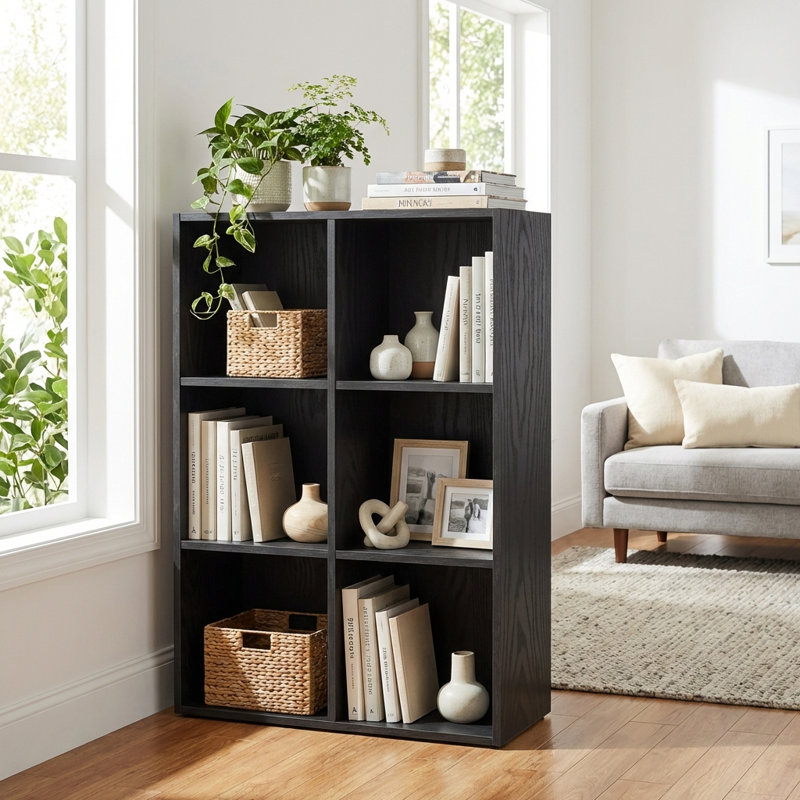 8-Cube 51''H Open Storage Shelf, Versatile Bookcase, 51" H x 25.8" W x 9.4" D, White