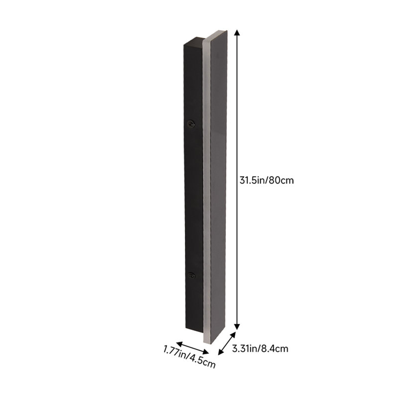 Iron LED Wallchiere, 4.5cm H x 80cm W x 8cm D