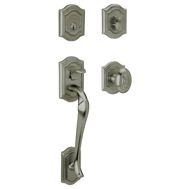 Bethpage Handleset with Single Cylinder Deadbolt and Door Knob and Rosette, Lifetime (PVD) Polished Brass, Keyed Alike, Yes