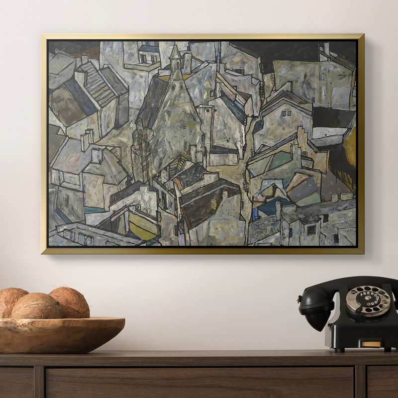 «Mödling II» par Egon Schiele, 16 x 24, Doré