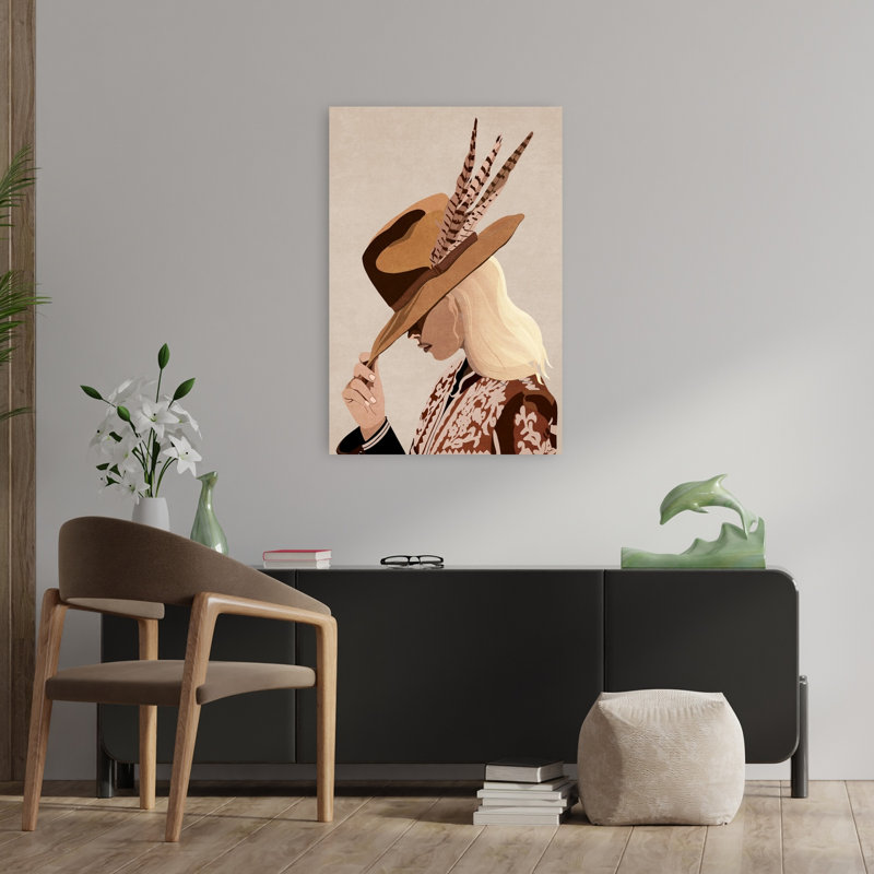 Feathered Elegance Classic Elegant Rustic Portrait Wall Art Print 1 Piece Wrapped Canvas Wall Art, 91.44cm H x 60.96cm W
