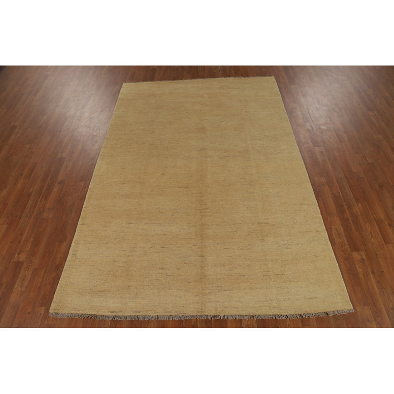 Tapis beige moderne Gabbeh 6 x 8