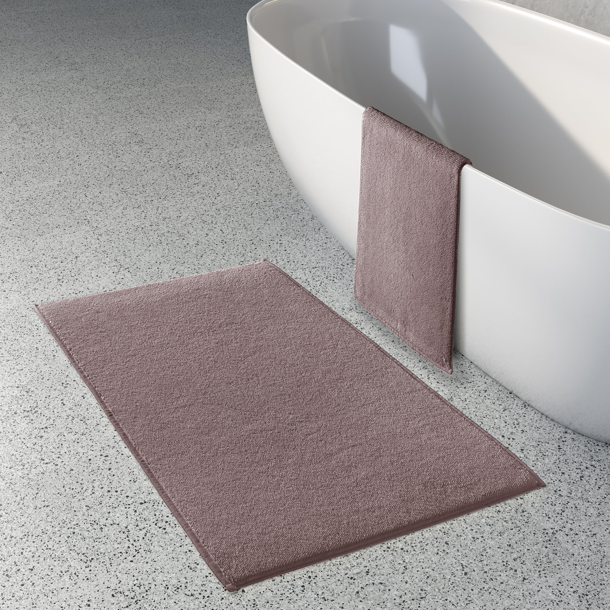 Linden - Bath Mat Bath Mat, Aubergine, 20" W x 32" L