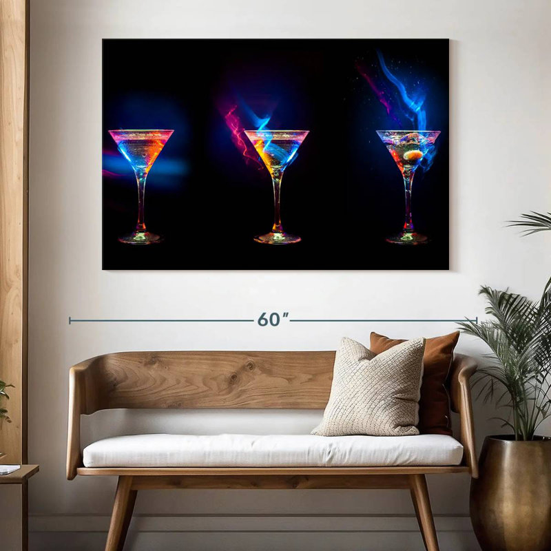 Yarlin flamboyant cocktails, H 34 po x l 51 po