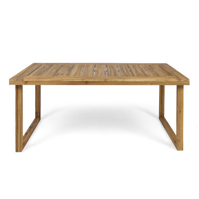 Outdoor 69" Acacia Wood Dining Tableblast