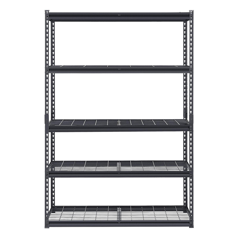 Étagères de rangement Étagères de garage robustes réglables à 5 niveaux, 2 500 lb, H 72 po x l 48 po x P 20 po, Noir