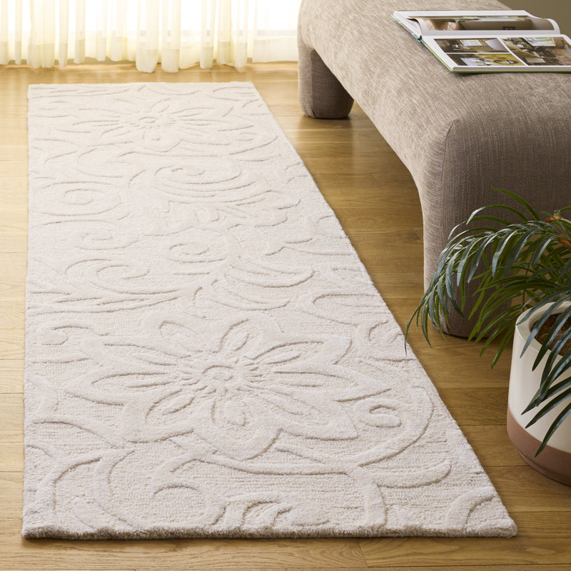 Glamour Hand Tufted Wool; Viscose; Cotton Floral Indoor Rug, Runner 2'3" x 8'