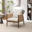 Chaise d'appoint rembourrée en bois massif Cofield-81823753
