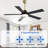 52" Modern Ceiling Fan, Reversible DC Motor 6 Speed with Remote Control for Living Room-1301777377