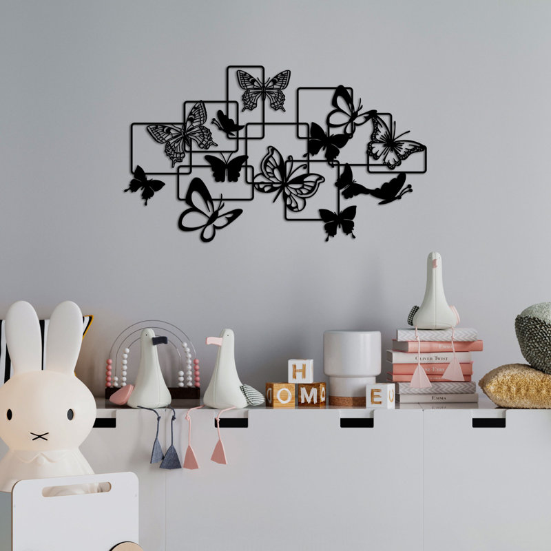 Élégant accessoire mural décoratif en métal, 22,0 po x 27,6 po | Fabrication 100% métal, épaisseur: 0,06 po | Léger à 1,5 lb, parfait pour la décoration de la maison ou du bureau, facile à accrocher et au design élégant