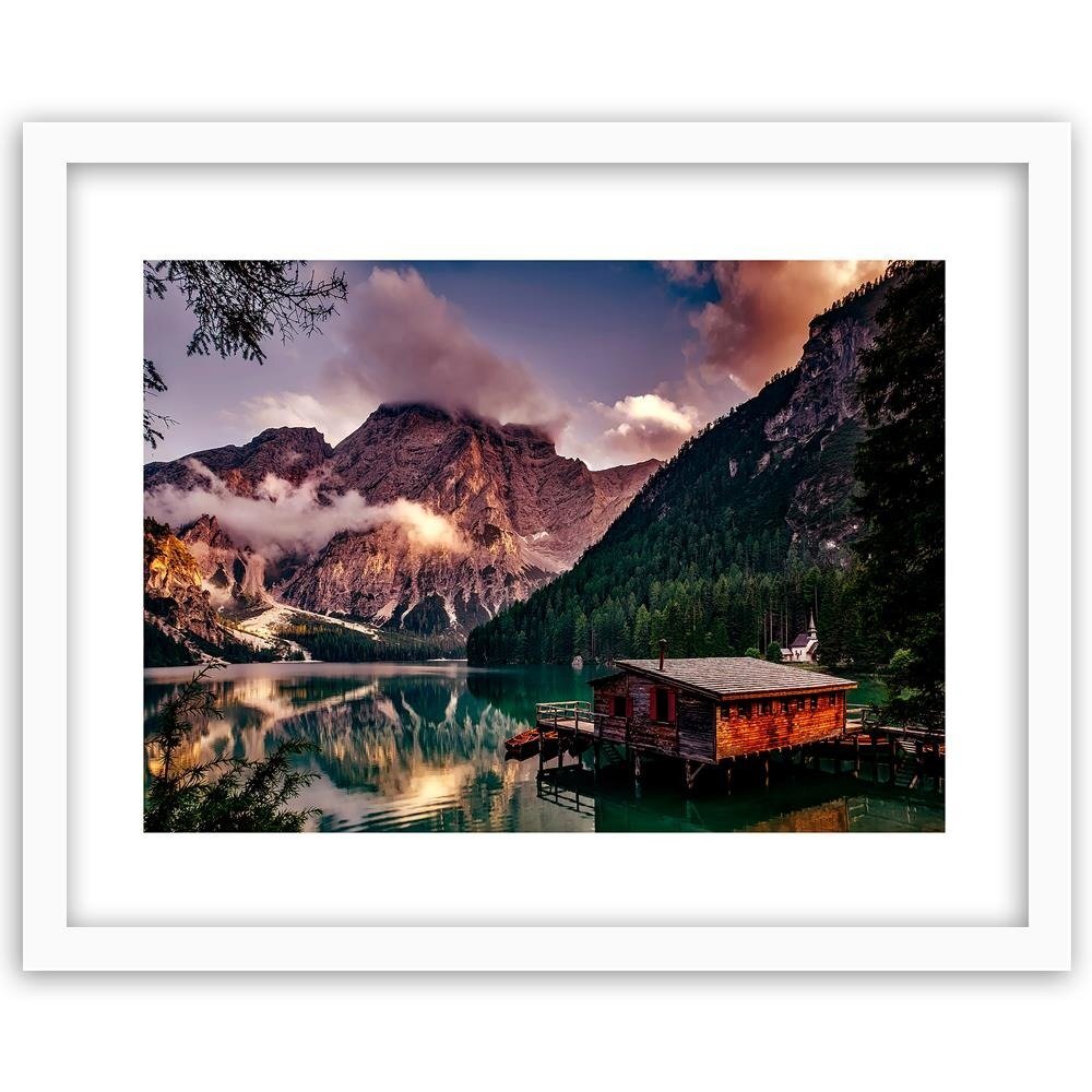 Gerahmter Fotodruck Ferienhaus am Alpensee 4