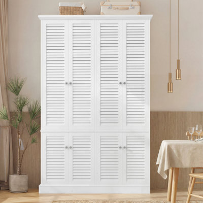 70.9"h Kitchen Pantry With Adjustable Shelves, Modern Style Pantry Cabinet With 10 Shelves