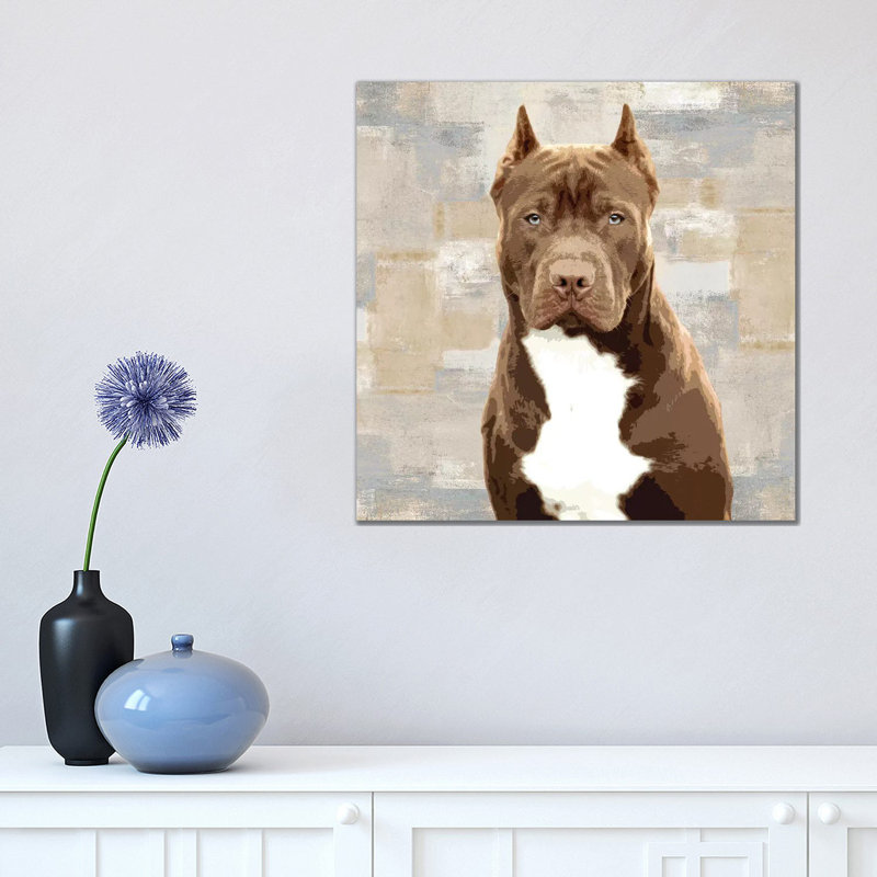 Pit Bull by Keri Rodgers - Wrapped Canvas Print, 45.72 cm H x 45.72 cm W