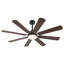 Cissline 62" Black Modern Ceiling Fan with Remote and LED Light Kit for Bedroom