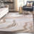 Kampen Glam Abstract Ivory Area Rug-92535090
