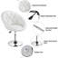 Fauteuil demi-tonneau pivotant capitonné Mavin-1991793223