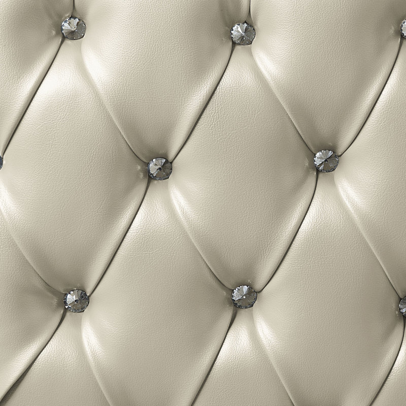 19 " H Tufted Faux Leather Upholstered Side Chair
