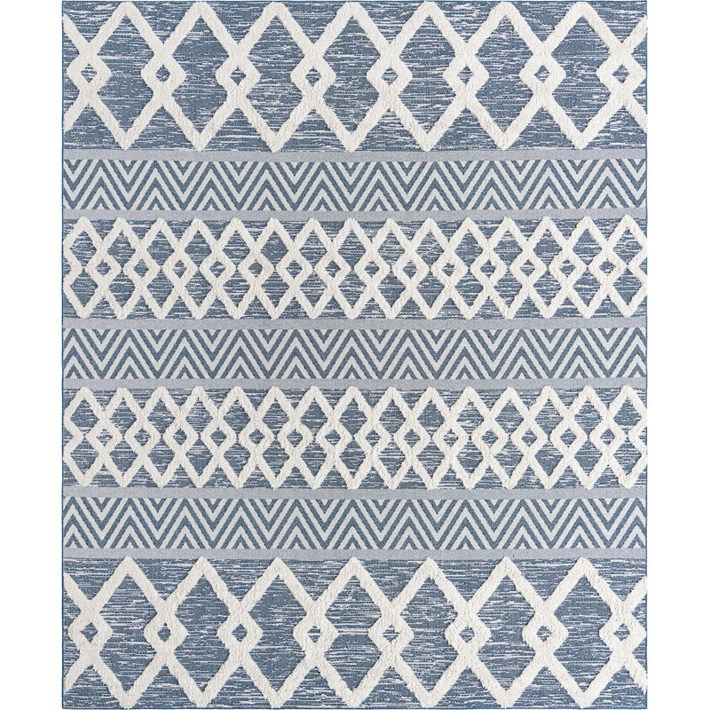 Archie-Jay Cotton Abstract Indoor Rug, Rectangle 8'3" x 10'