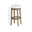 Archon Upholstered Stool with Solid Wood Frame