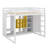 Full-Size Elevated Loft Bed With Closet, Racks, And Drawer Unit-1833114284