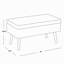 Banc en bois naturel et tissu crème