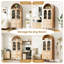 Armoire de rangement arquée en bois massif, finition naturelle-1282349866