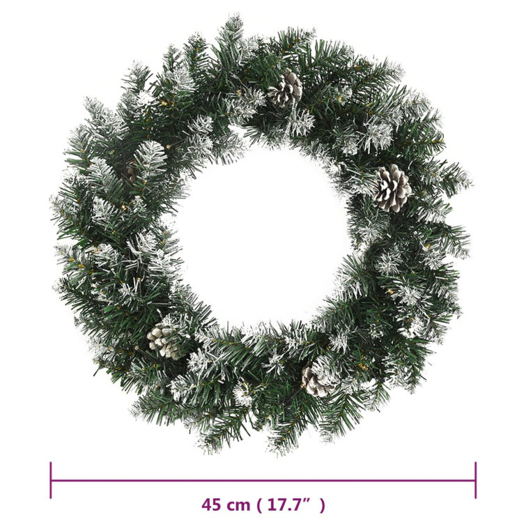 Hristmas Wreaths for Front Door,45cm Artificial Christmas Wreath