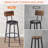 Bar Table Set with 2 Bar stools PU Soft seat with backrest-1711707737-1711707738
