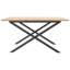 vidaXL Coffee Table X-Frame Solid Wood Pine and Steel-106217643