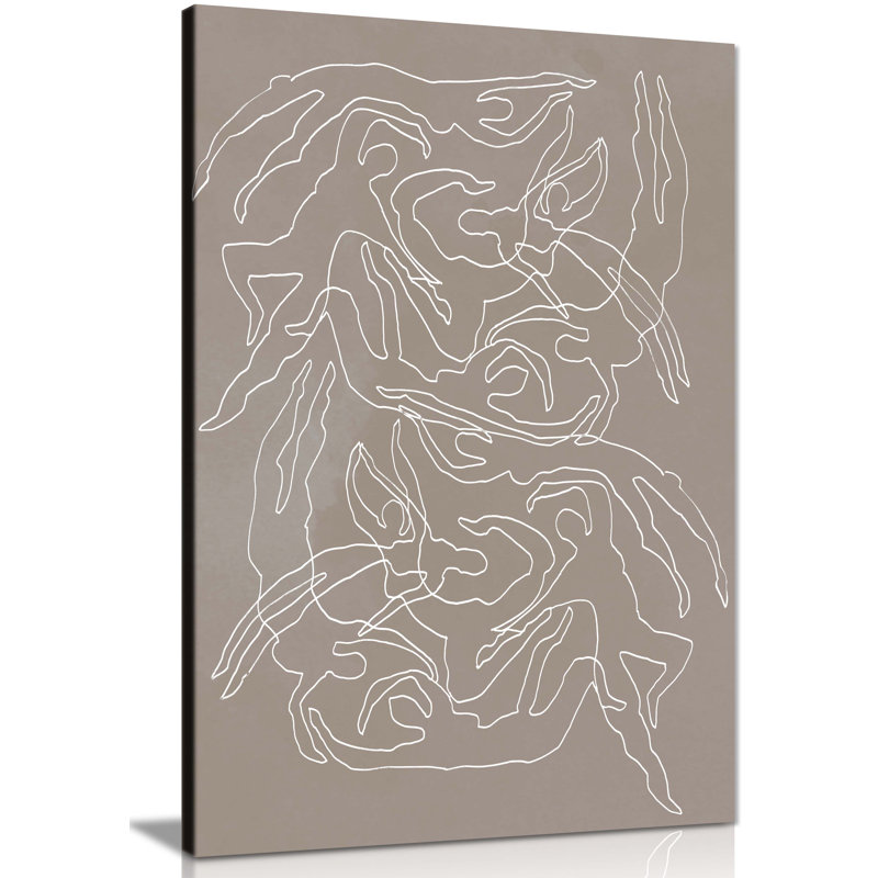 Swimmers - Wrapped Canvas Painting, 46cm H x 31cm W x 1.8cm D