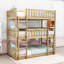 Lit superposé simple au dessus d'un lit simple avec échelles et garde-corps-1954632768