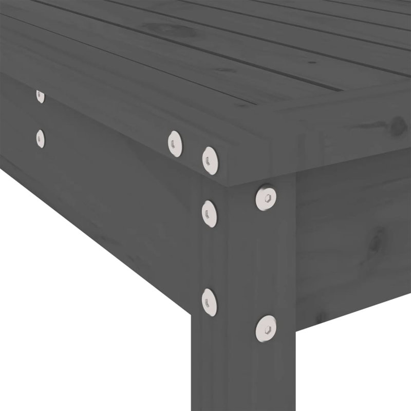 Avionne Brayden Studio Bar Set with Wood Frame and Solid Wood Outer Material, Grey