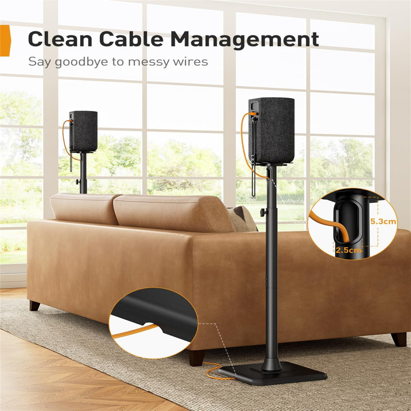 Speaker Stands,  Height Adjustable Speaker Stands Floor Pair