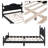 Modern Rustic Solid Wood Platform Bed with Durable Slat Support-437724206-437724200