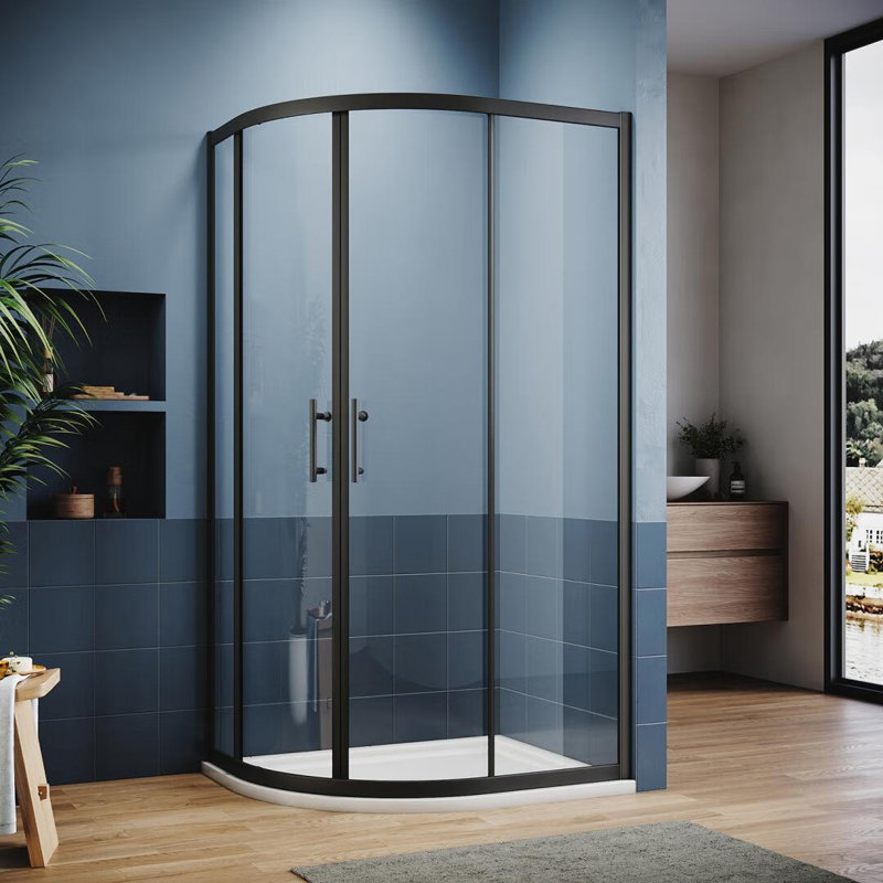 Lieberman 1000mm 100mm W x 1850mm H Sliding Framed Shower Door with Clear Glass