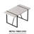 55 Inch Modern Rustic White MDF Dining Table, Black Rectangular Metal Leg Household Kitchen Dinner Table For 4-6 People-1237272167