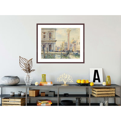 The Piazzetta by John Singer Sargent -Framed Giclee Print