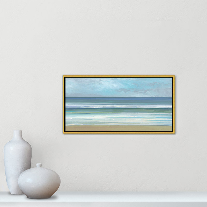 «Gentle Waves II» par Sally Swatland, H 16,5 po x l 31,5 po, Doré