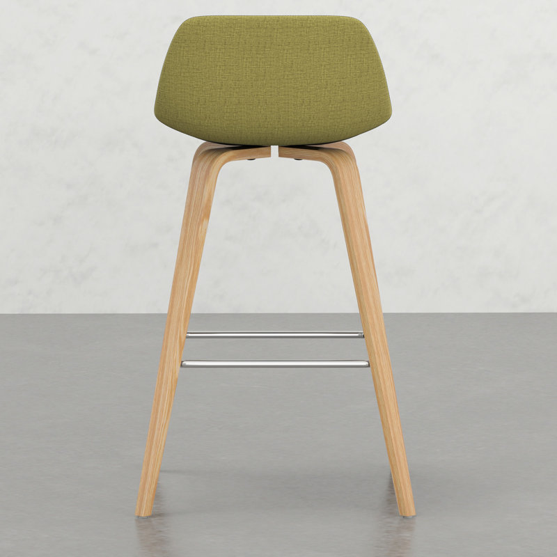 Tabouret (2) - Tissu d'ameublement en tissu acide, assise et dossier courbés à 2 contreplaqués avec tissu, contreplaqué, placage, détails pour la décoration intérieure