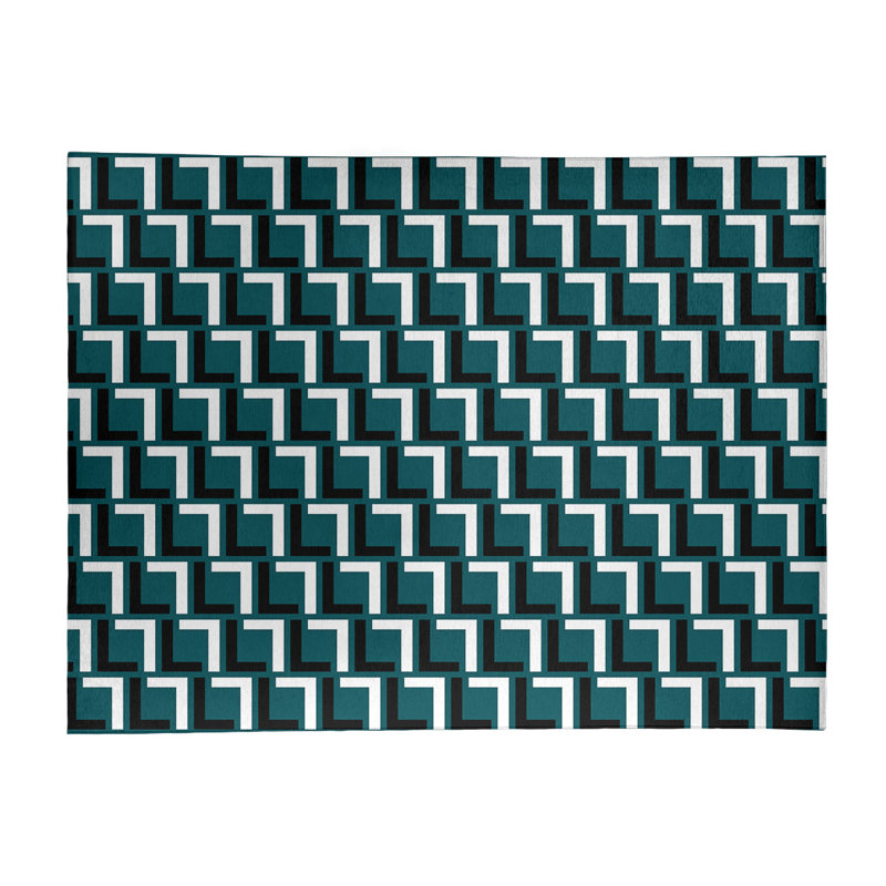 Geometric Indoor Rug, Rectangle 4' x 6'