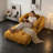 Convertible Corduroy Sleeper Sofa Bed, 3-Position (Sofa/Recliner/Bed) with High-Density Foam, No Assembly Required, Vacuum-Compressed for Easy Shipping-180154997