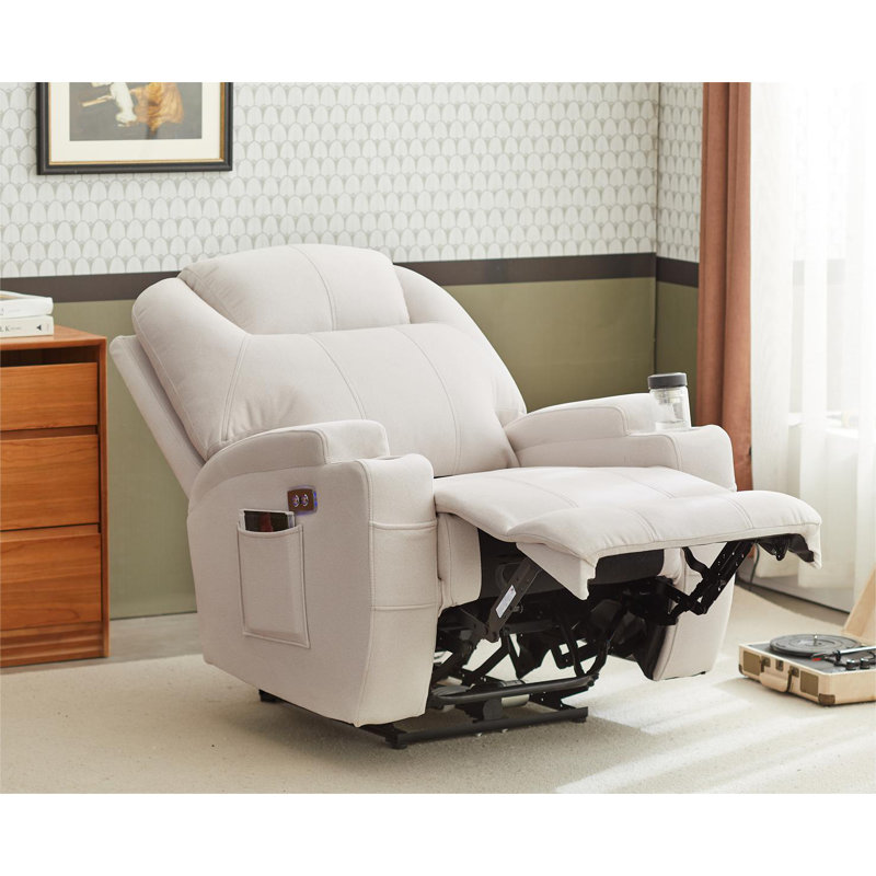 Fauteuil inclinable électrique Paniz, Chenille beige