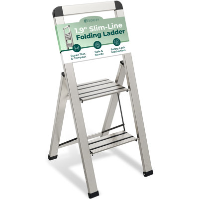 Décoratif - bel aluminium moderne, mécanisme de verrouillage, profil ultra mince, marches antidérapantes, robuste et portable pour la maison, le bureau, la cuisine, la photographie, par SORFEY