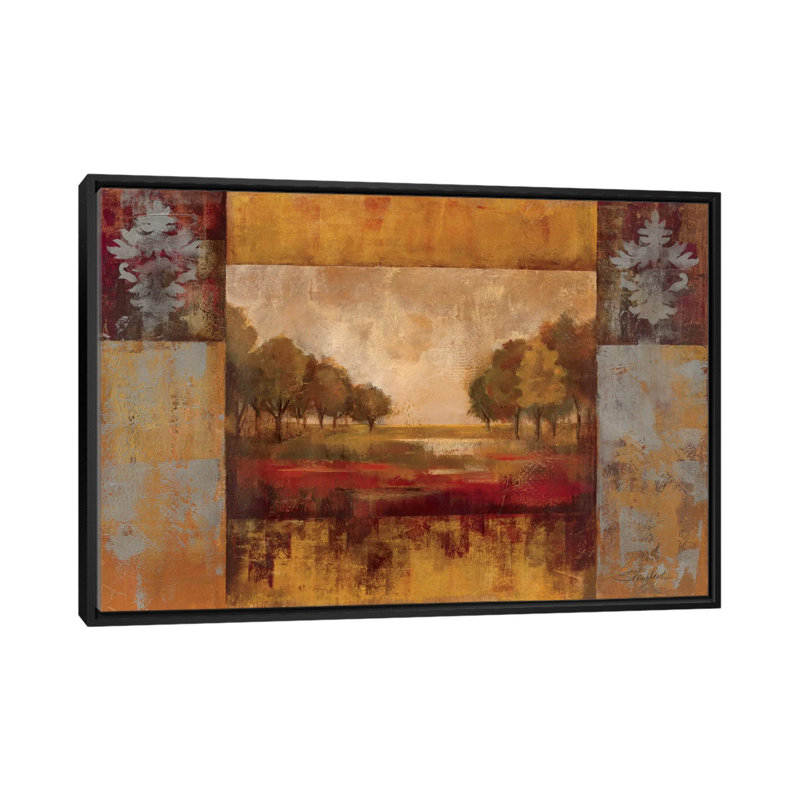 " Landscape " by Silvia Vassileva, Black Framed, No Matte, 26" H x 40" W x 1.5" D