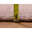 Tapis oriental rose 9 pi x 12 pi, laine douce, tissé à la main, motif Striae moderne uni, ton sur ton, tapis oriental