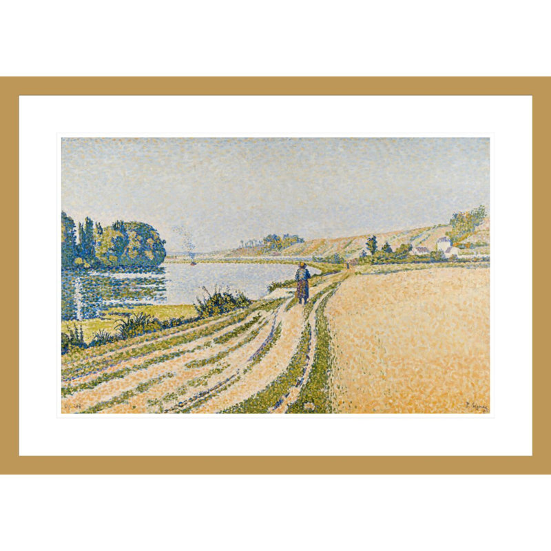 Herblay - The Riverbank par Paul Signac - Impression giclée, H 20,88 po x l 29,5 po