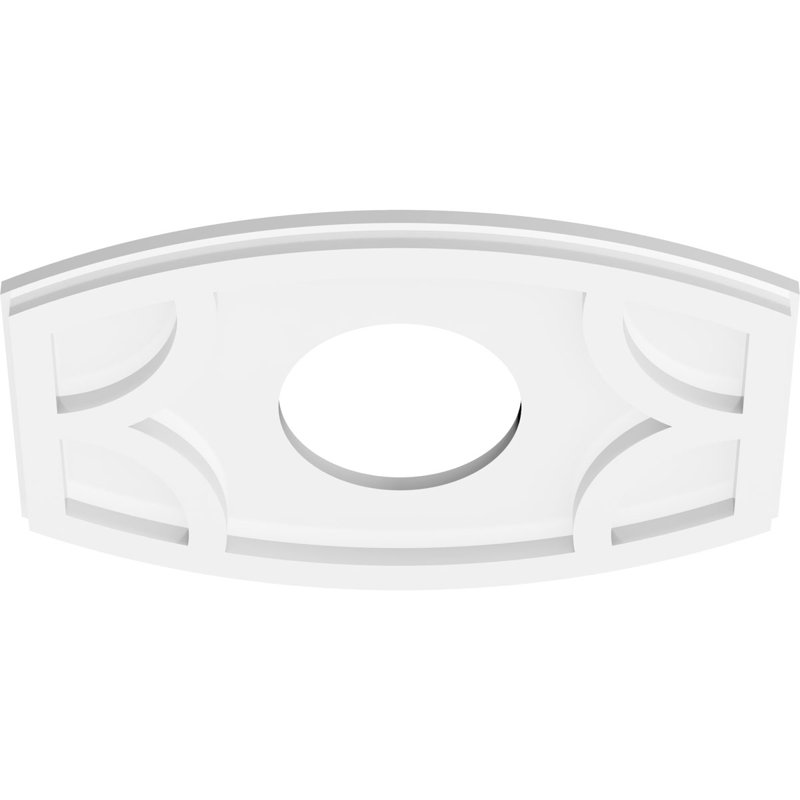 Médaillon de plafond contemporain en PVC de qualité architecturale Kailey, H 1 po x l 16 po x P 10,625 po